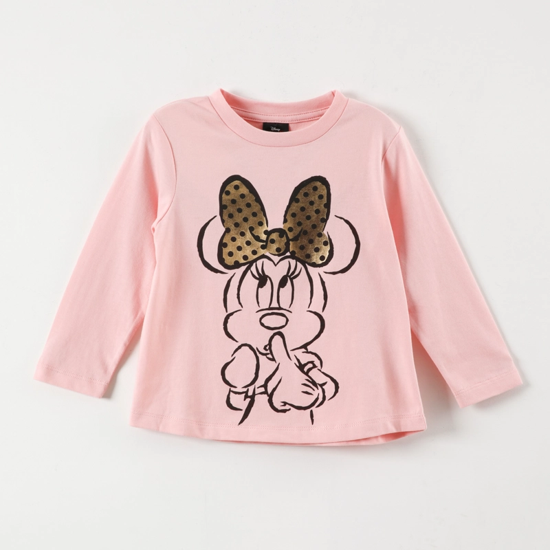 POLERA MANGA LARGA NIÑA DISNEY ROSADO MINNIE GLOW - 1