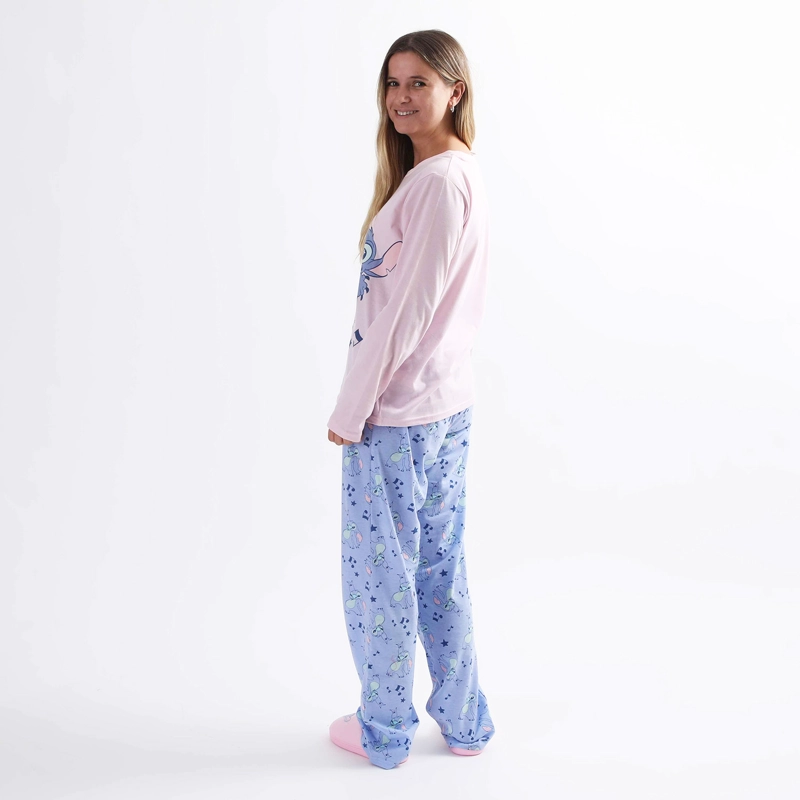 CONJUNTO PIJAMA MUJER LILO & STITCH FRIENDS ROSADO DISNEY - 2
