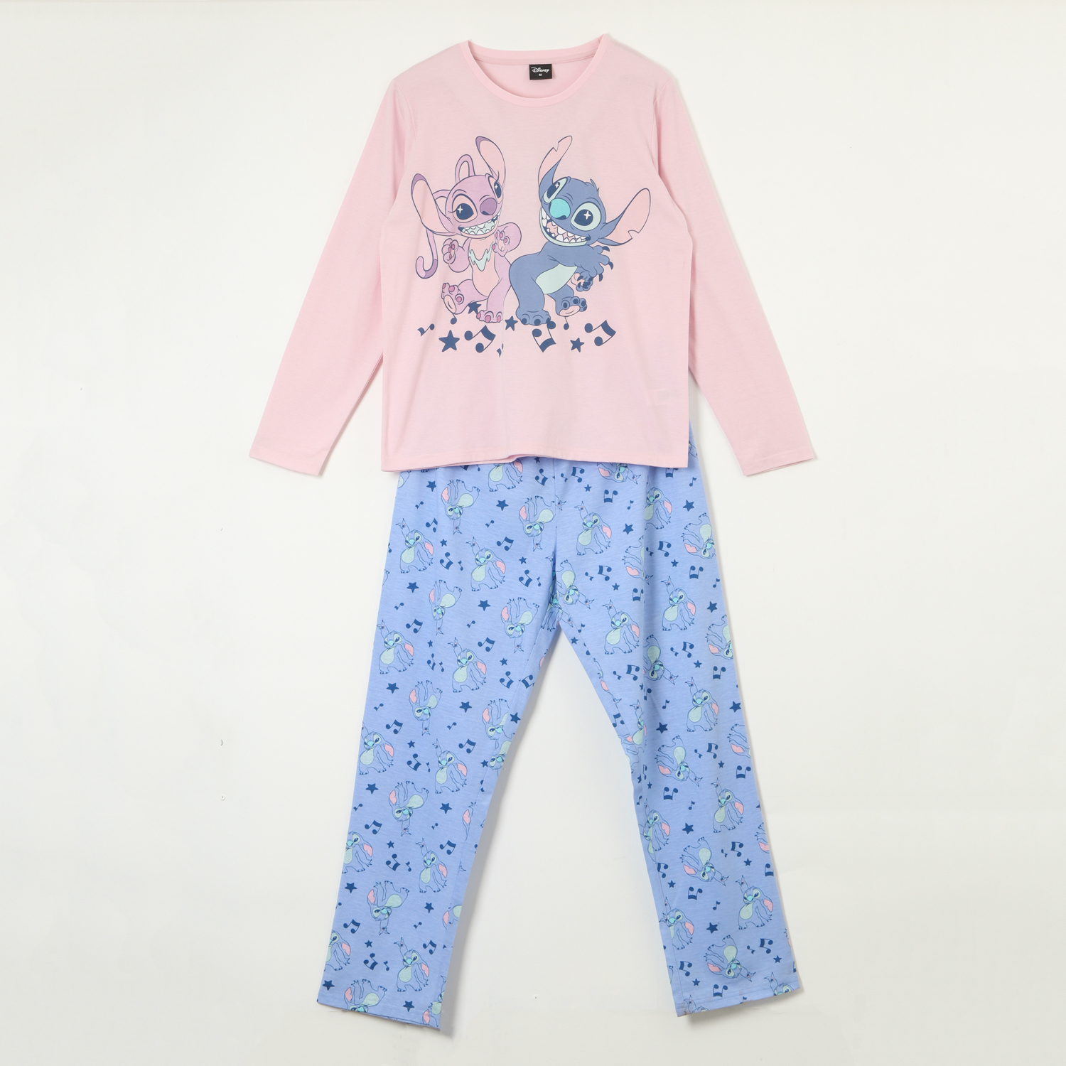 CONJUNTO PIJAMA MUJER LILO & STITCH FRIENDS ROSADO DISNEY - 3