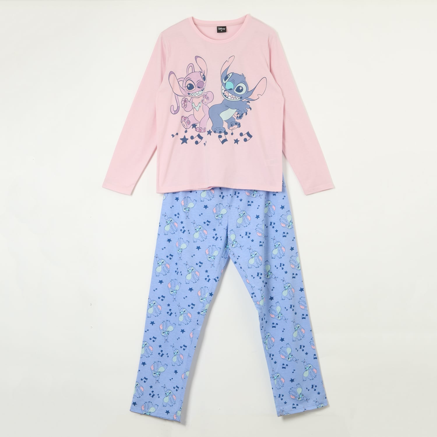 CONJUNTO PIJAMA MUJER LILO & STITCH FRIENDS ROSADO DISNEY - 3