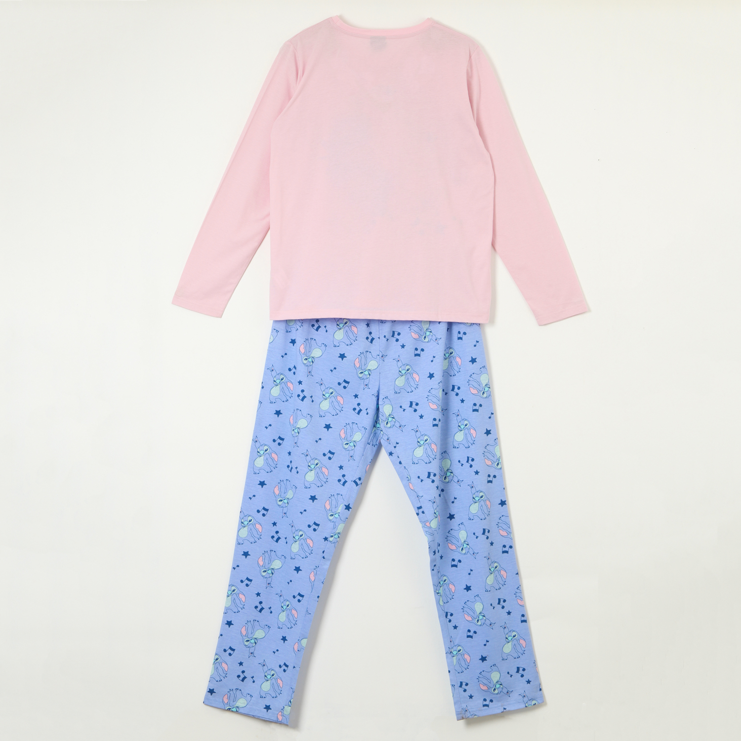CONJUNTO PIJAMA MUJER LILO & STITCH FRIENDS ROSADO DISNEY - 6