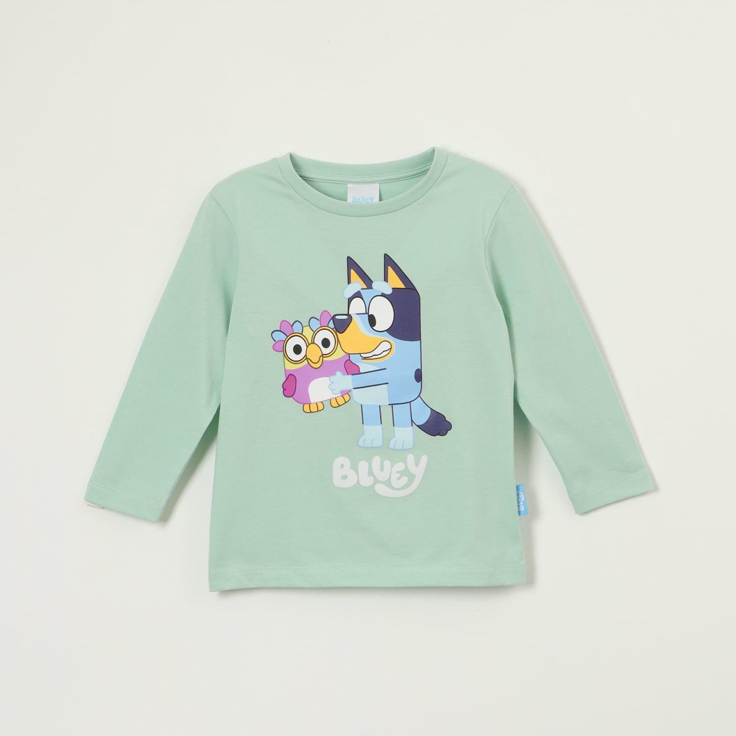 POLERA MANGA LARGA NIÑO PELUCHE VERDE BLUEY - 1
