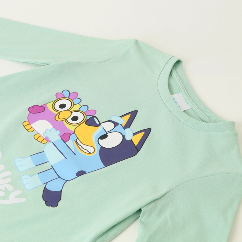 POLERA MANGA LARGA NIÑO PELUCHE VERDE BLUEY - 2
