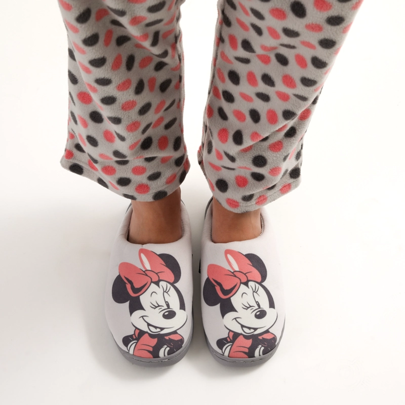 PANTUFLA MUJER MINNIE POSANDO BLANCO DISNEY - 1