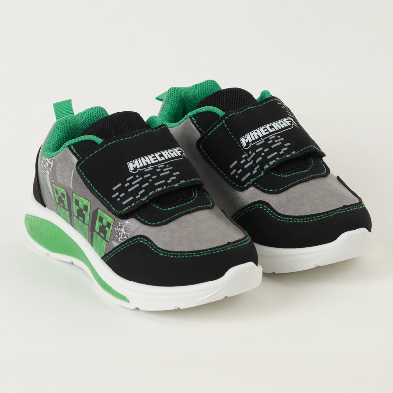 ZAPATILLAS CON LUCES NIÑO TNT GRIS MINECRAFT - 2