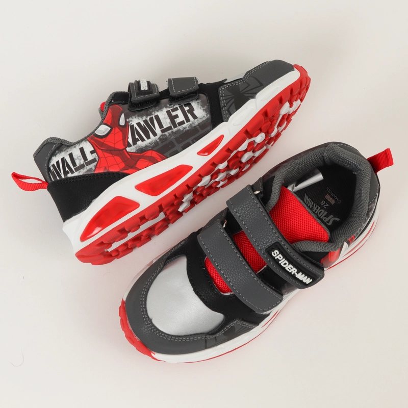 ZAPATILLAS CON LUCES NIÑO SPIDERMAN WALL NEGRO MARVEL - 3