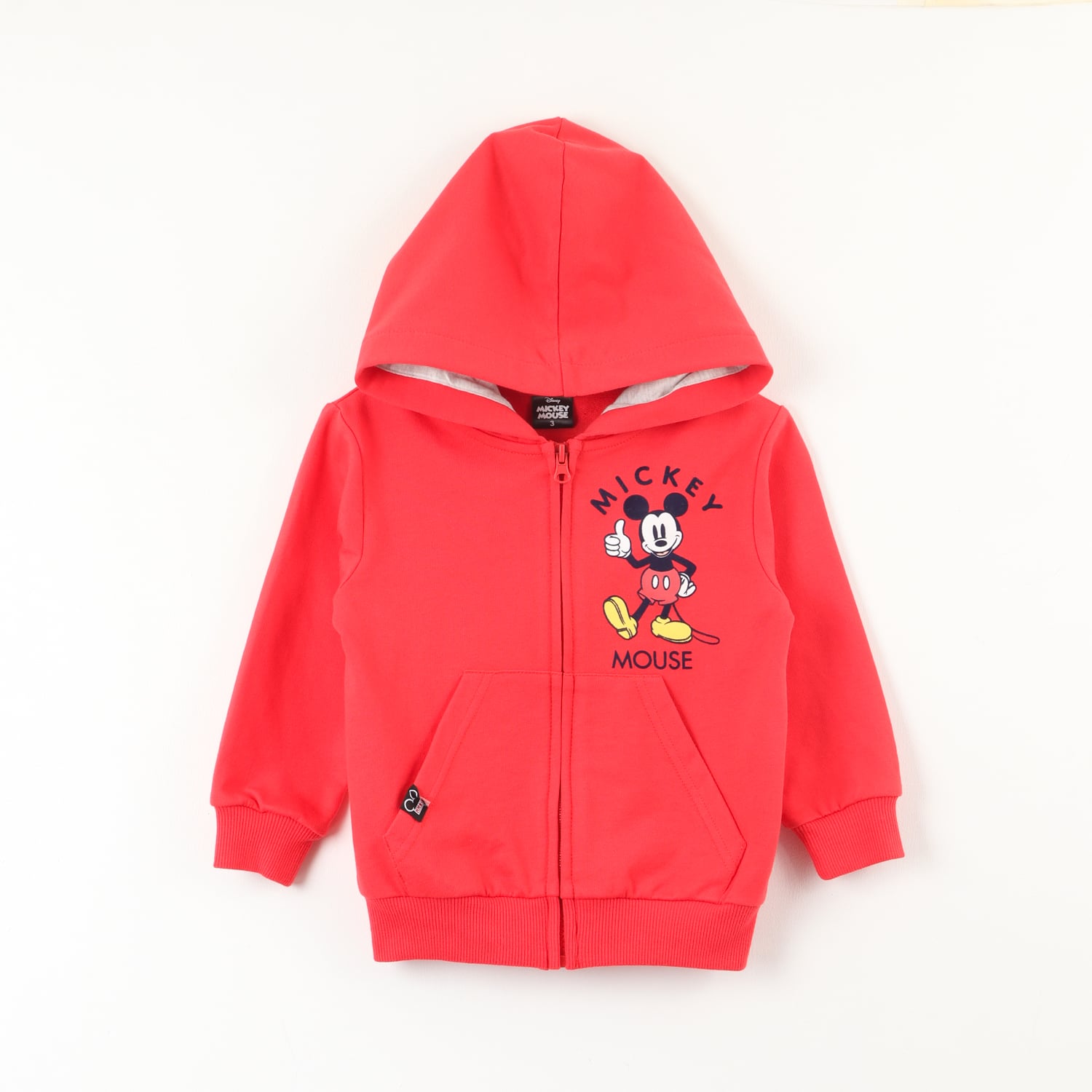 POLERON ABIERTO NIÑO MICKEY LOGO ESPALDA ROJO DISNEY - 1