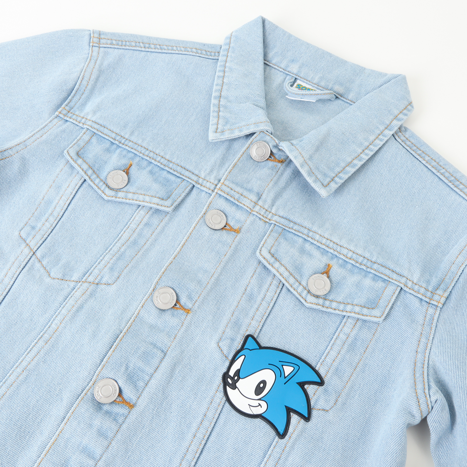 CHAQUETA DENIM NIÑO LOGO ESPALDA AZUL SONIC - 2