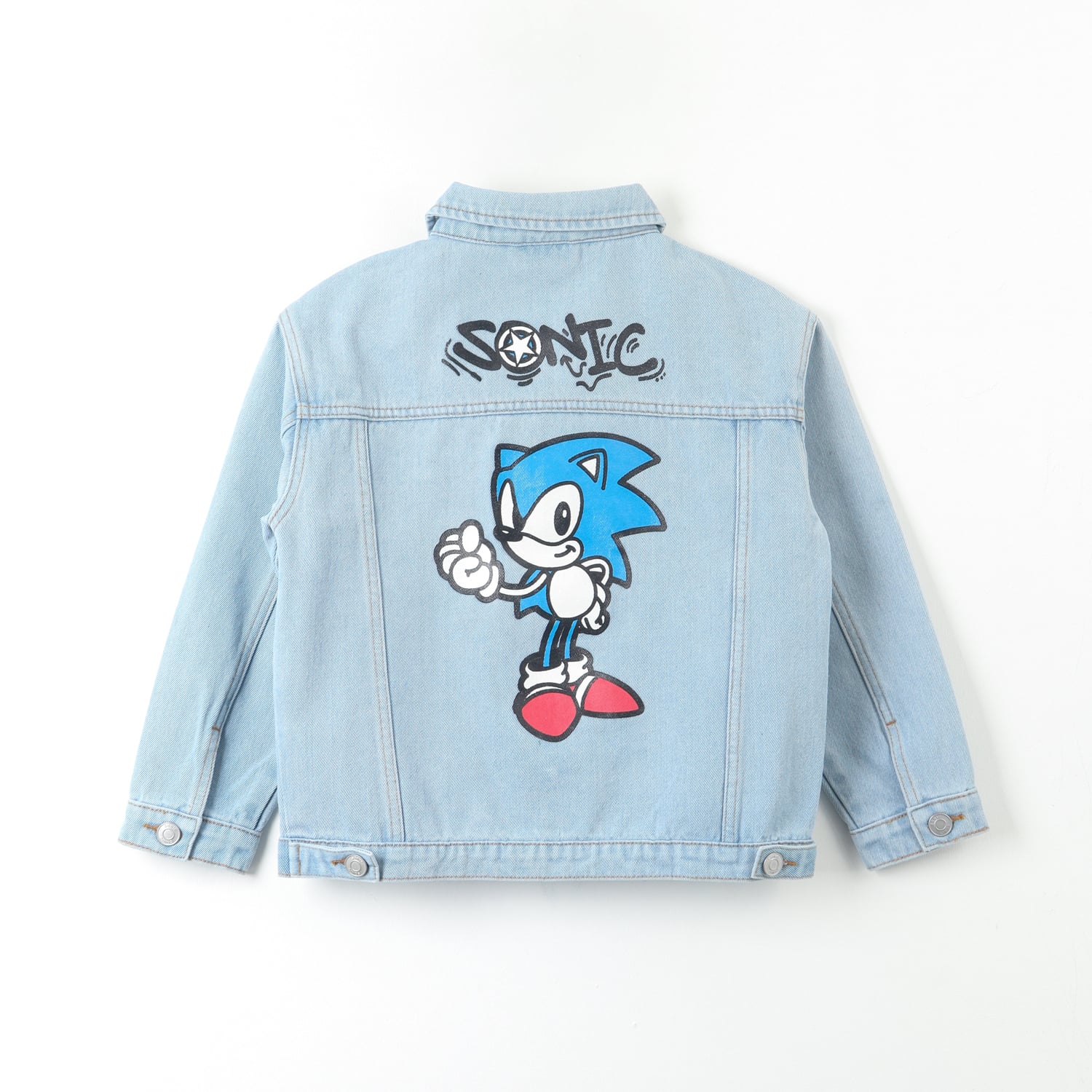 CHAQUETA DENIM NIÑO LOGO ESPALDA AZUL SONIC - 3