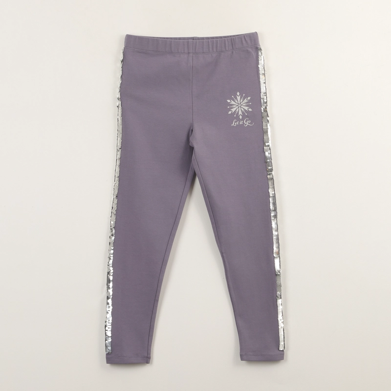 CALZA NIÑA FROZEN LINEAS DE LENTEJUELAS GRIS DISNEY - 1