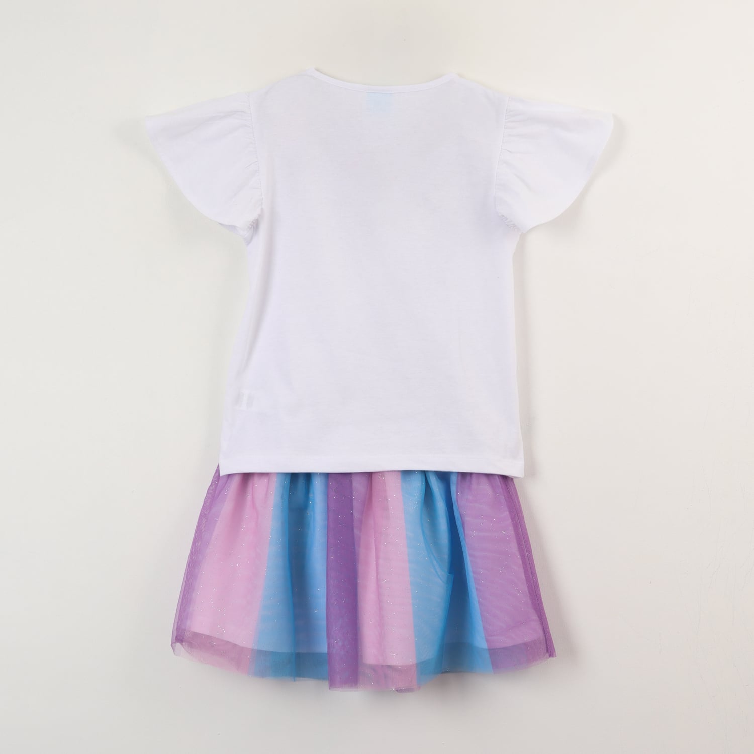 CONJUNTO TULL NIÑA FROZEN ELSA SPARKS BLANCO DISNEY - 4