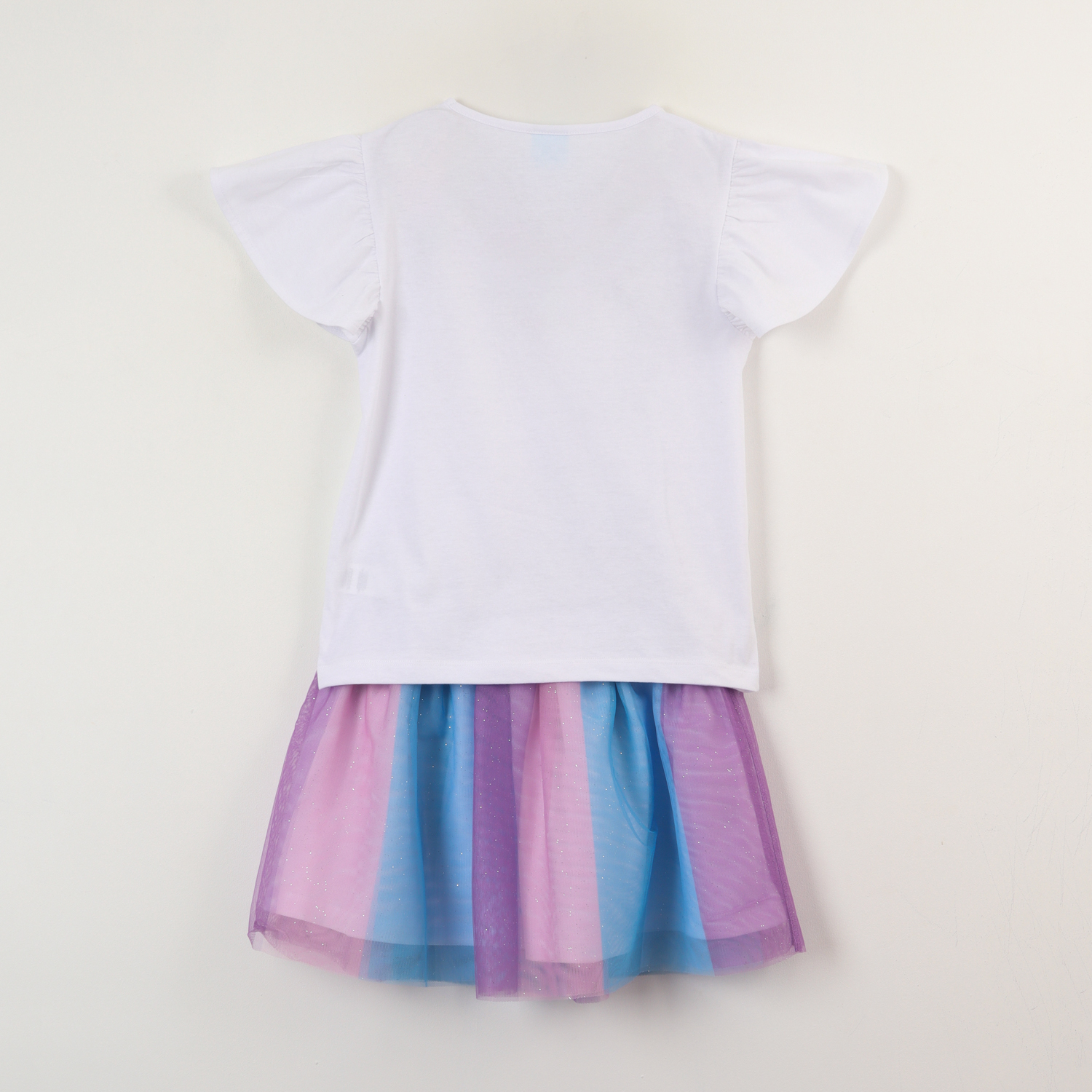 CONJUNTO TULL NIÑA FROZEN ELSA SPARKS BLANCO DISNEY - 4