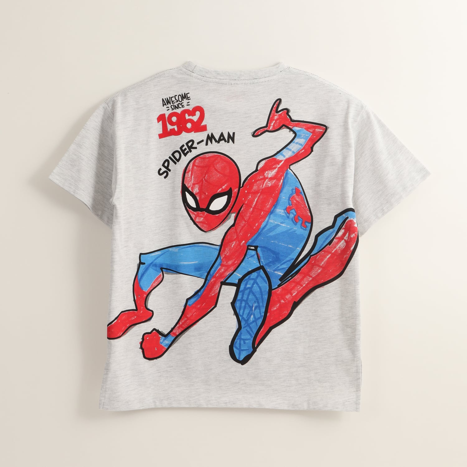 POLERA MANGA CORTA NIÑO SPIDERMAN SINCE 1962 BLANCO MARVEL - 2