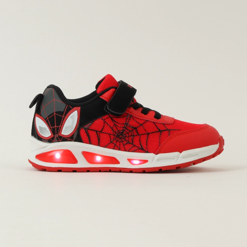 ZAPATILLAS CON LUCES NIÑO SPIDERMAN OJOS ROJO MARVEL - 1