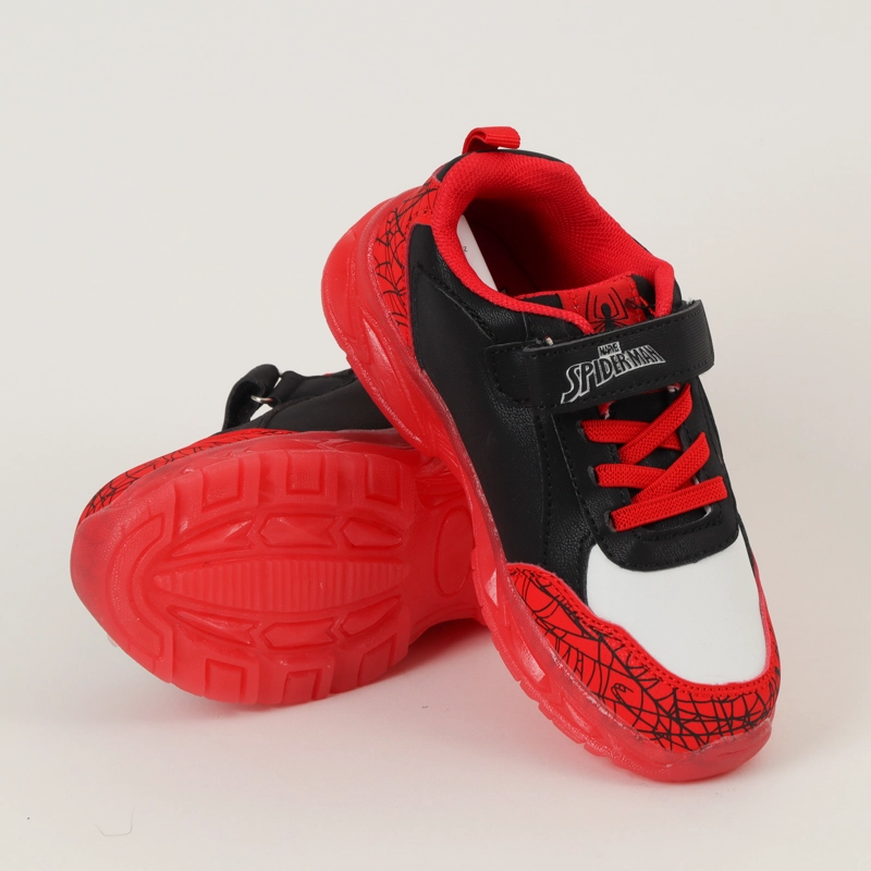 ZAPATILLAS CON LUCES NIÑO SPIDERMAN TELARAÑA ROJO MARVEL - 4