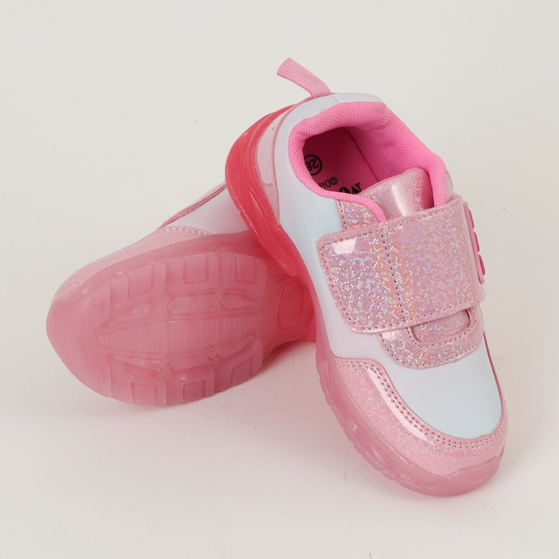 ZAPATILLAS CON LUCES NIÑA MINNIE CORAZONES ROSADO DISNEY - 4