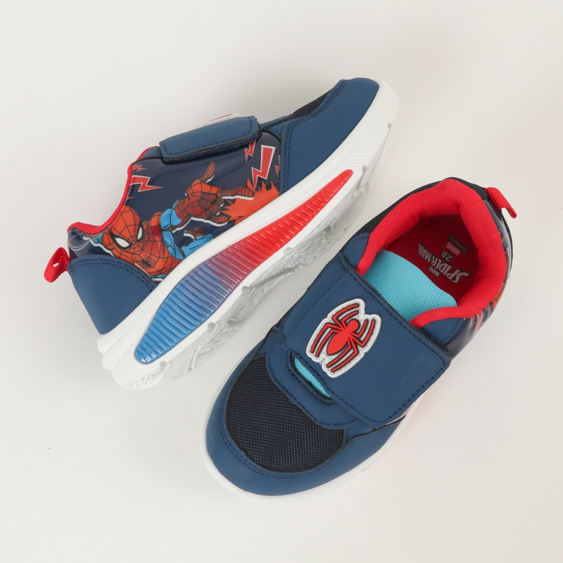 ZAPATILLAS CON LUCES NIÑO SPIDERMAN RAYOS AZUL MARVEL - 3