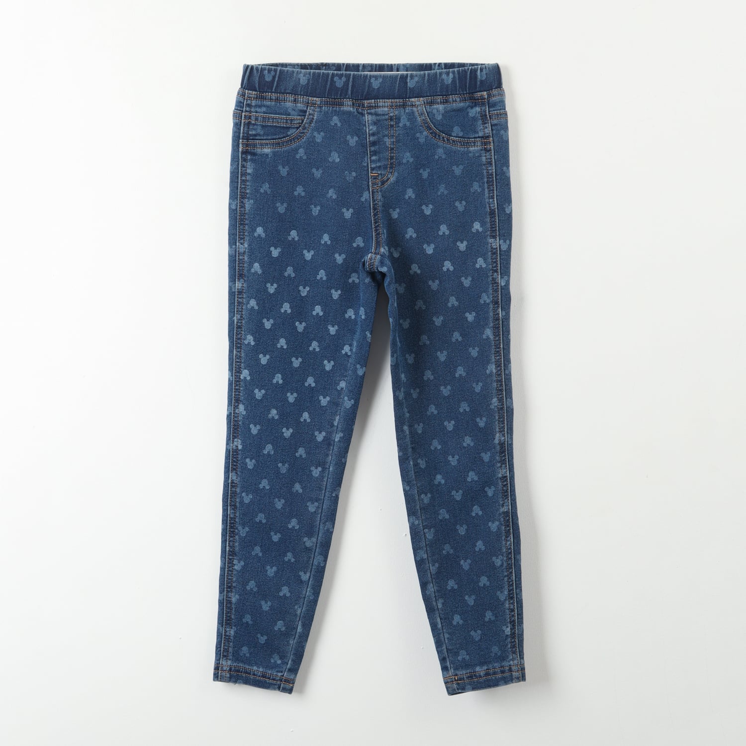 CALZA DENIM NIÑA MINNIE CORAZONCITOS AZUL DISNEY - 1
