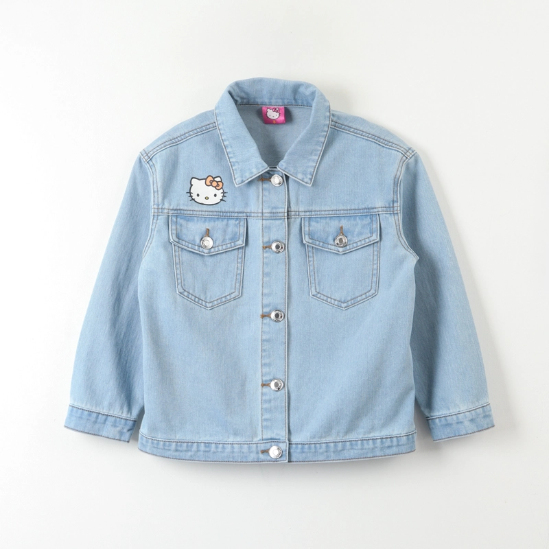 CHAQUETA DENIM NIÑA LOGO ESPALDA AZUL HELLO KITTY - 1