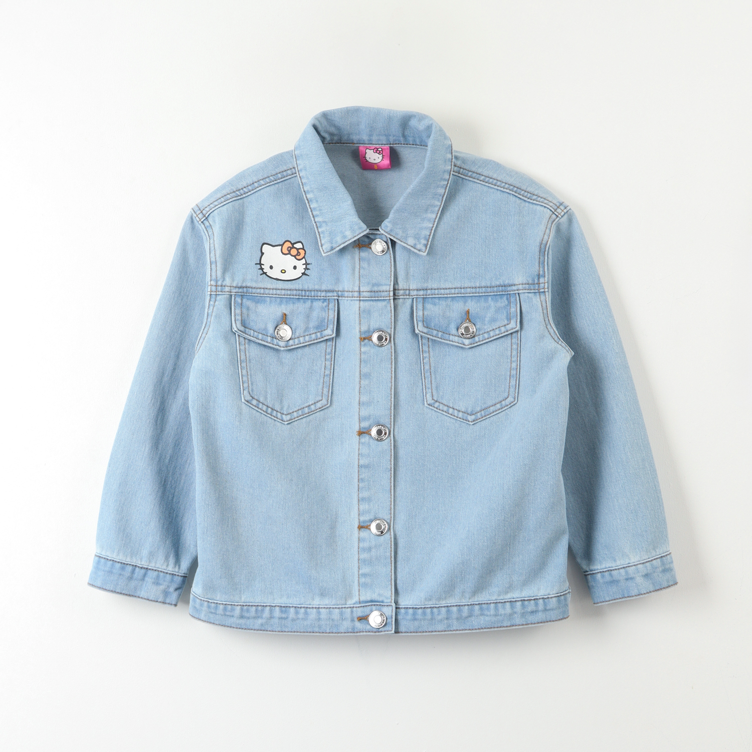 CHAQUETA DENIM NIÑA LOGO ESPALDA AZUL HELLO KITTY - 1