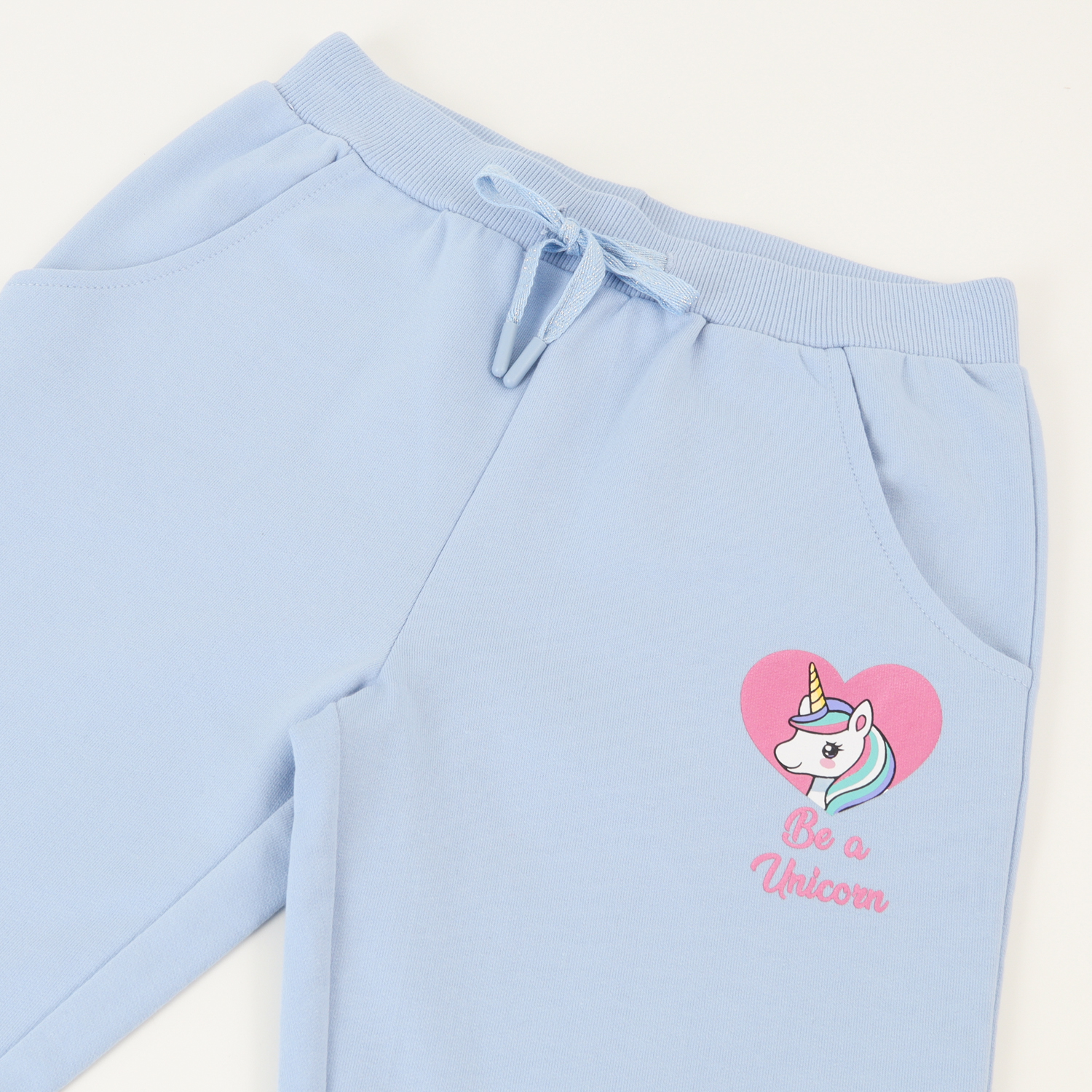 CONJUNTO BUZO NIÑA PERSONAJE CELESTE UNICORNIO - 3