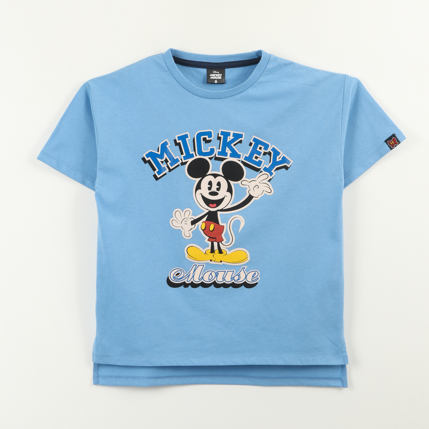 POLERA MANGA CORTA NIÑO MICKEY VINTAGE CELESTE DISNEY - 1