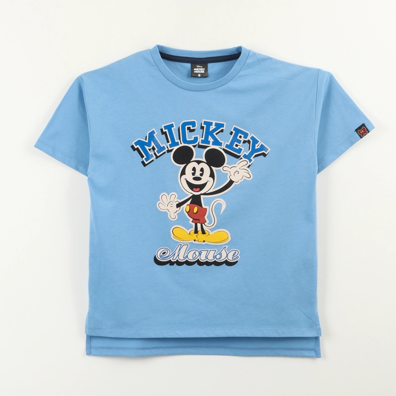 POLERA MANGA CORTA NIÑO MICKEY VINTAGE CELESTE DISNEY - 1