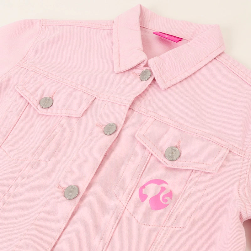 CHAQUETA DENIM NIÑA LOGO ESPALDA ROSADO BARBIE - 2