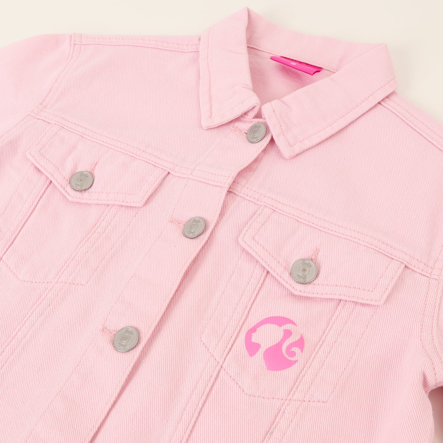 CHAQUETA DENIM NIÑA LOGO ESPALDA ROSADO BARBIE - 2