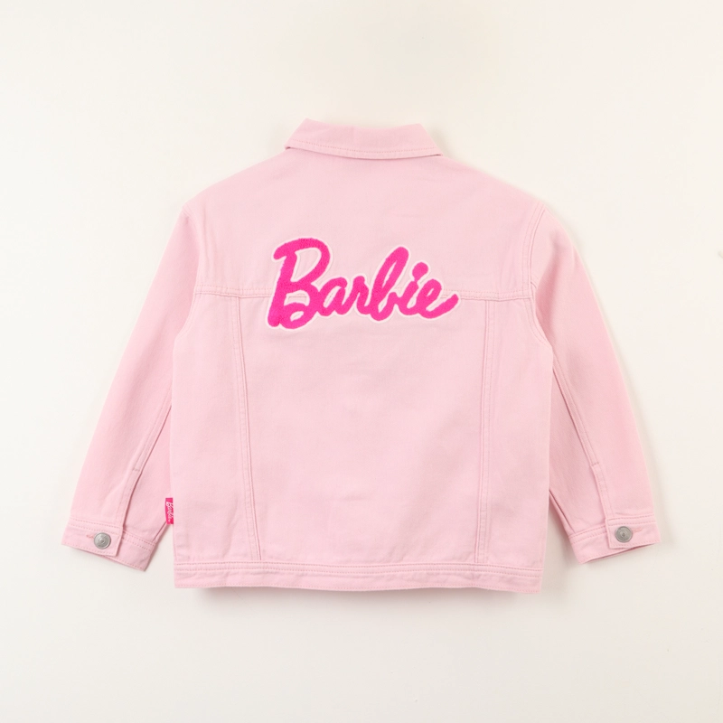CHAQUETA DENIM NIÑA LOGO ESPALDA ROSADO BARBIE - 3