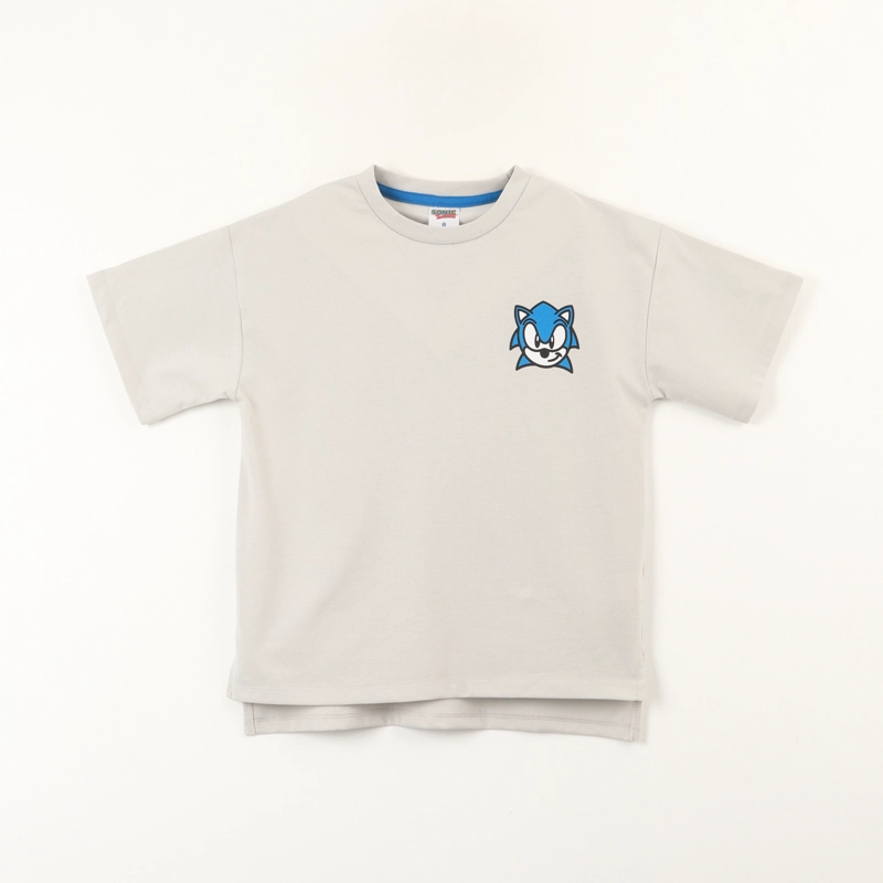 POLERA MANGA CORTA NIÑO OVERSIZE ESPALDA GRIS SONIC - 1