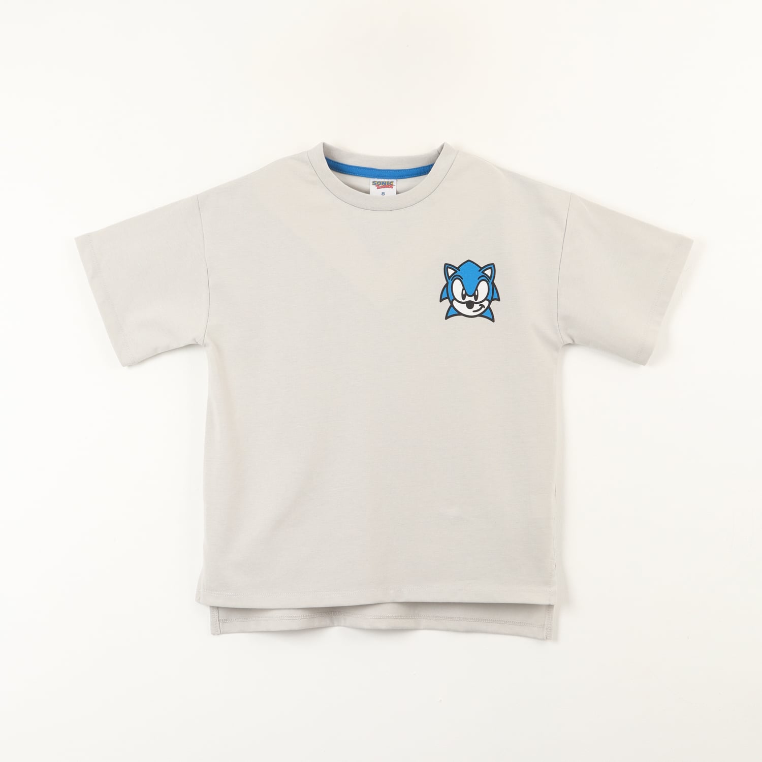 POLERA MANGA CORTA NIÑO OVERSIZE ESPALDA GRIS SONIC - 1