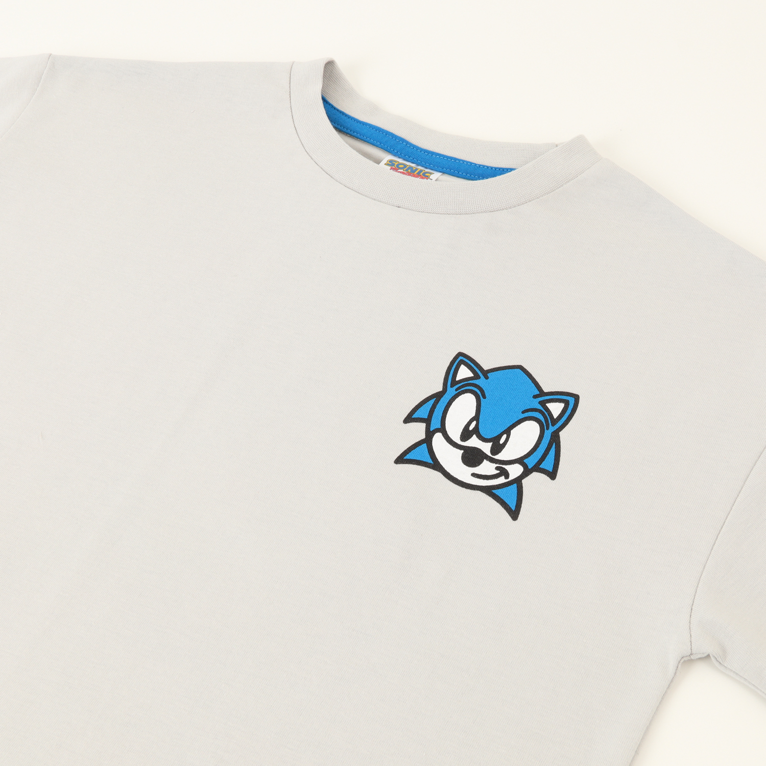 POLERA MANGA CORTA NIÑO OVERSIZE ESPALDA GRIS SONIC - 2