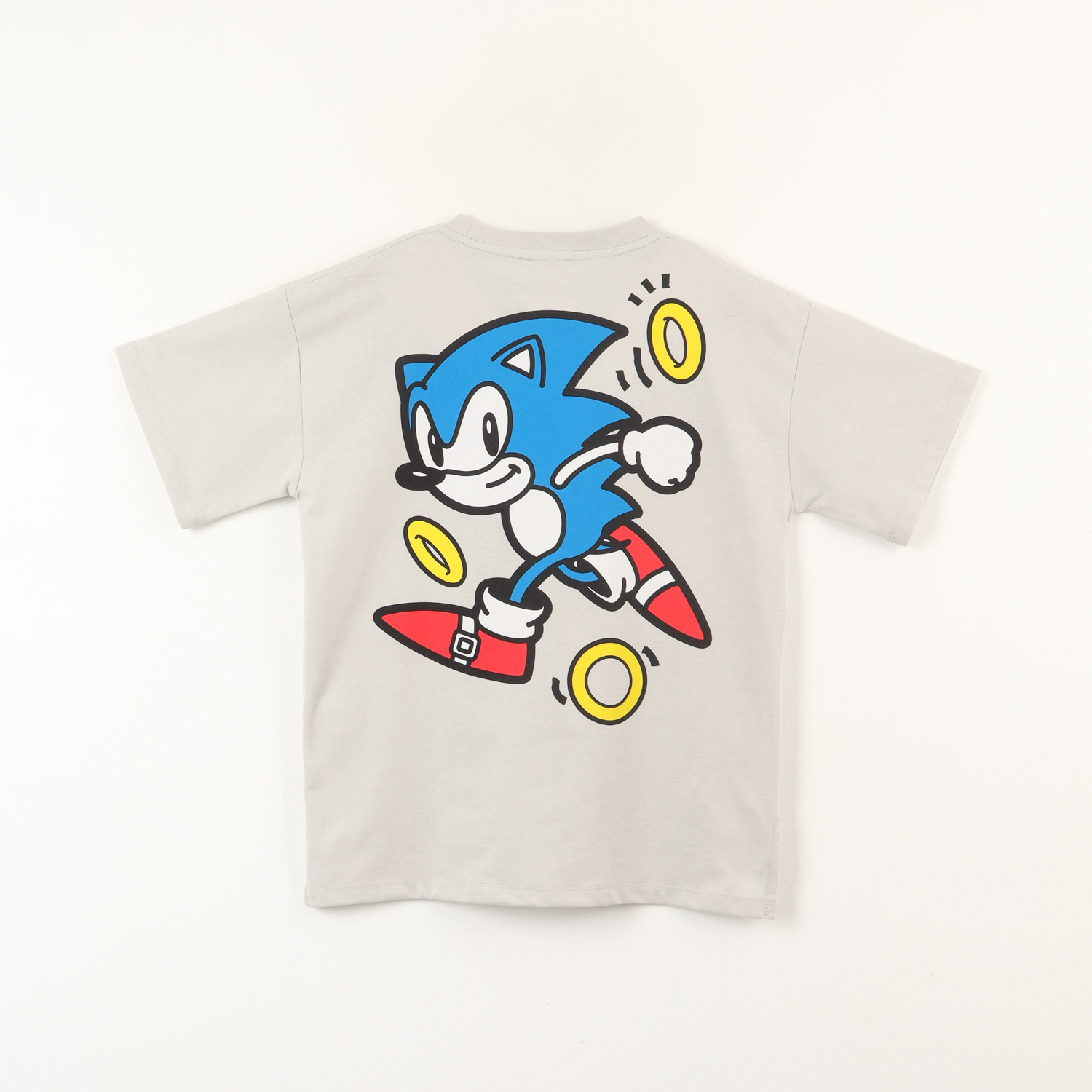 POLERA MANGA CORTA NIÑO OVERSIZE ESPALDA GRIS SONIC - 3