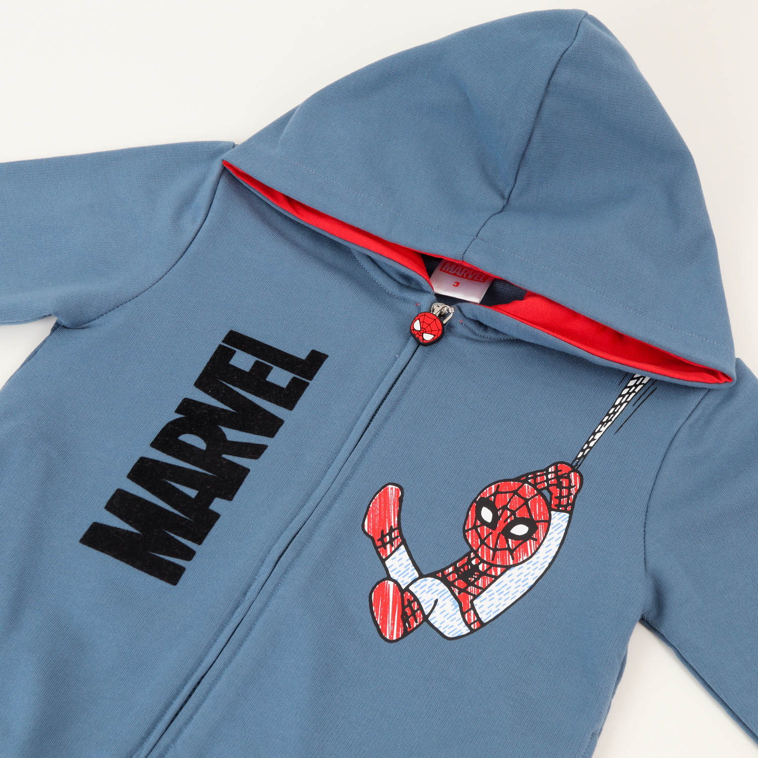 POLERON ABIERTO NIÑO SPIDERMAN HANGING AZUL MARVEL - 2