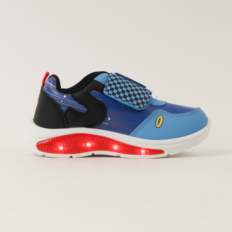 ZAPATILLAS CON LUCES NIÑO CUADRILLE AZUL SONIC - 1