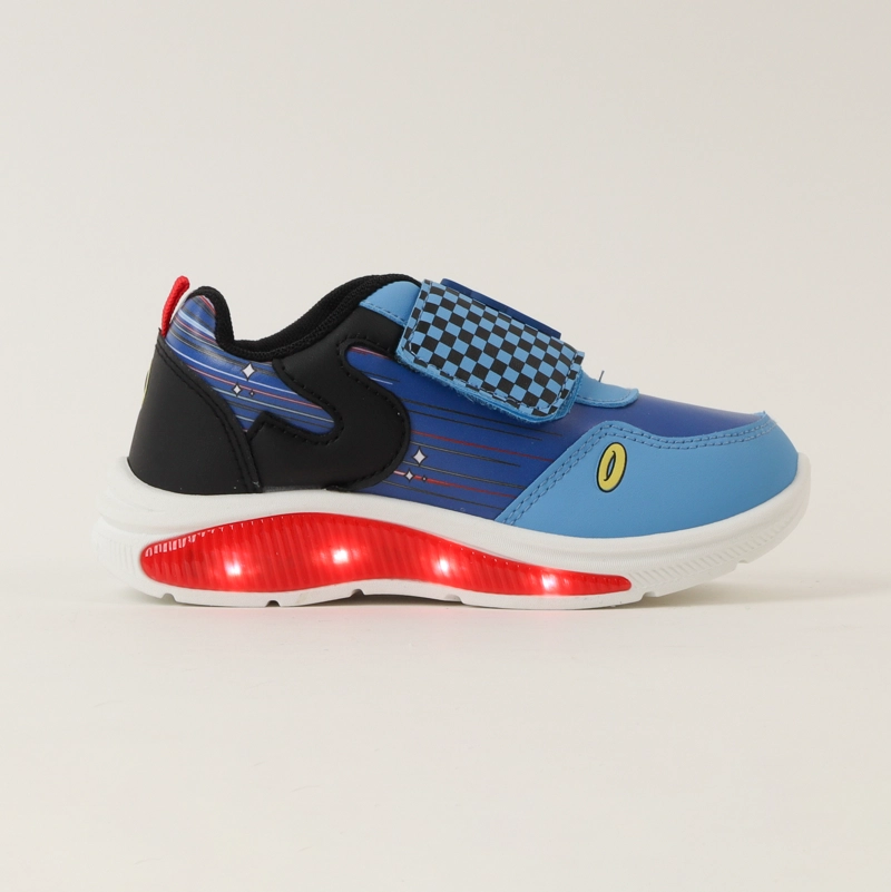 ZAPATILLAS CON LUCES NIÑO CUADRILLE AZUL SONIC - 1