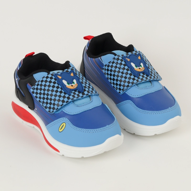 ZAPATILLAS CON LUCES NIÑO CUADRILLE AZUL SONIC - 2