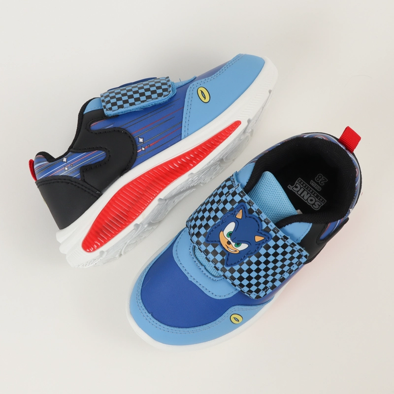 ZAPATILLAS CON LUCES NIÑO CUADRILLE AZUL SONIC - 3
