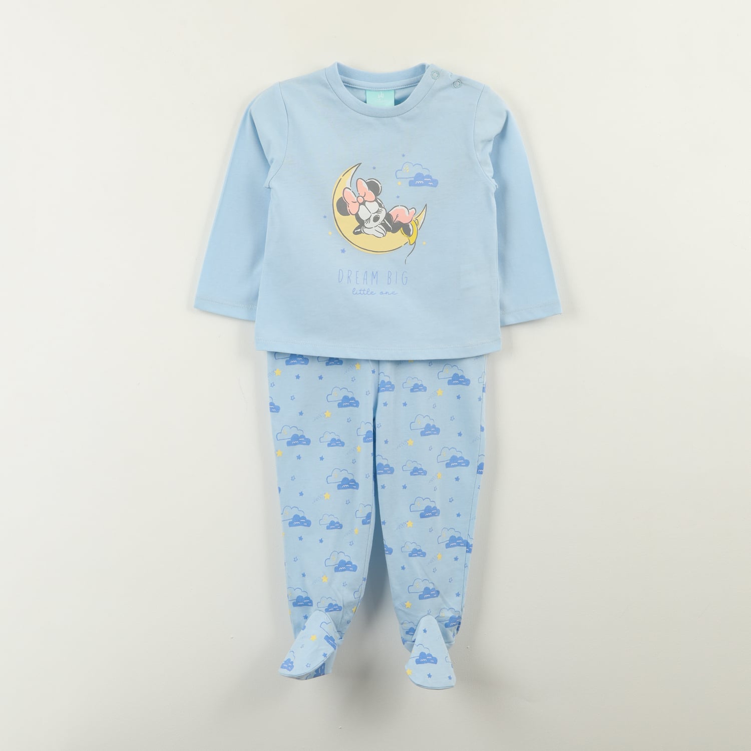 CONJUNTO PIJAMA BEBE MINNIE LITTLE ONES CELESTE DISNEY - 1