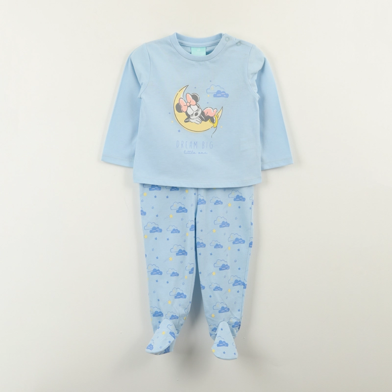 CONJUNTO PIJAMA BEBE MINNIE LITTLE ONES CELESTE DISNEY - 1