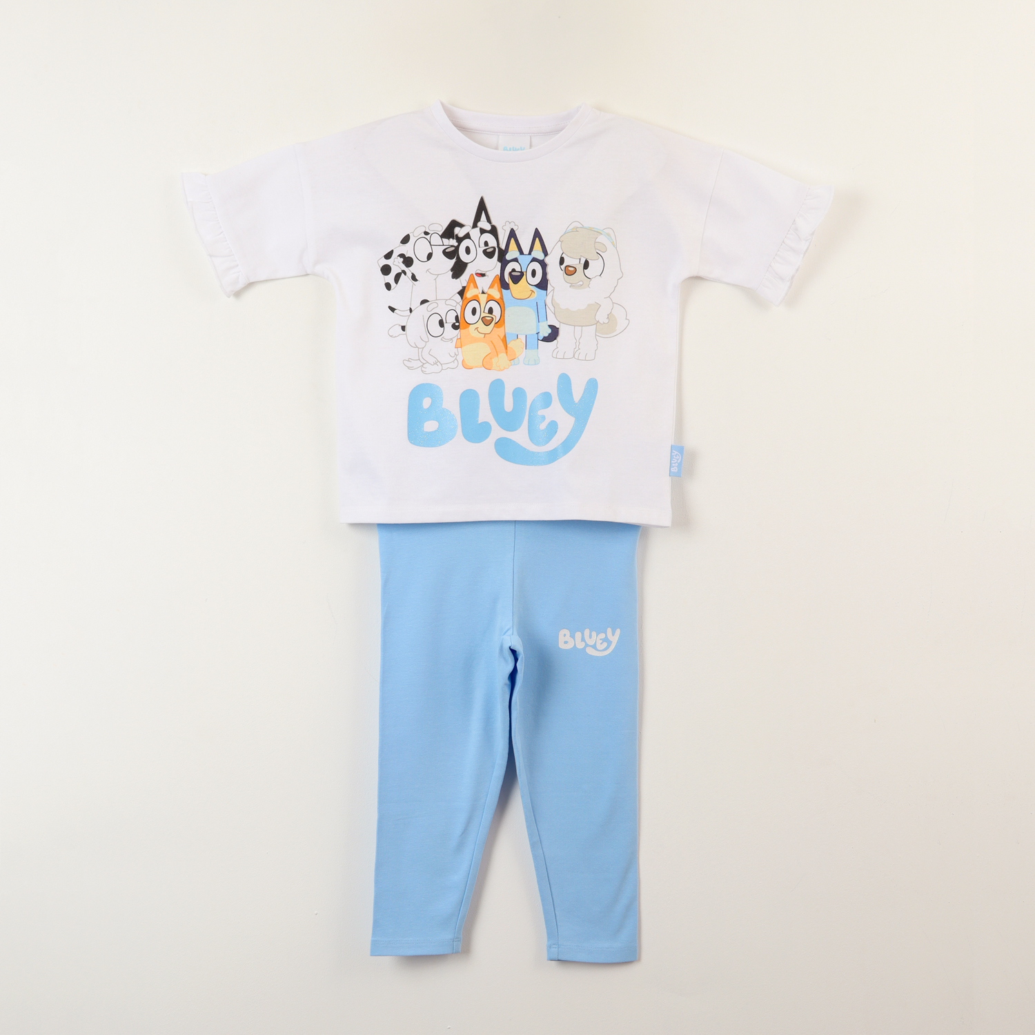 CONJUNTO NIÑA VUELOS BLANCO BLUEY Y SUS AMIGOS - 1