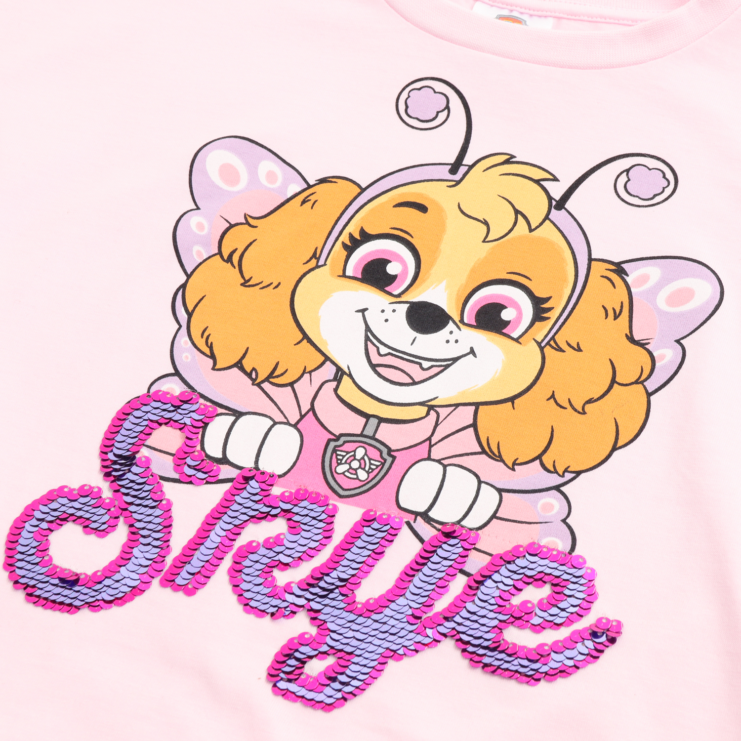 POLERA MANGA LARGA NIÑA SKYE LENTEJUELAS ROSADO PAW PATROL - 4
