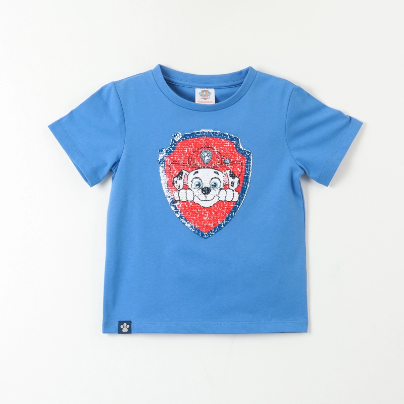 POLERA MANGA CORTA NIÑO CHASE Y MARSHALL BEIGE PAW PATROL - 1