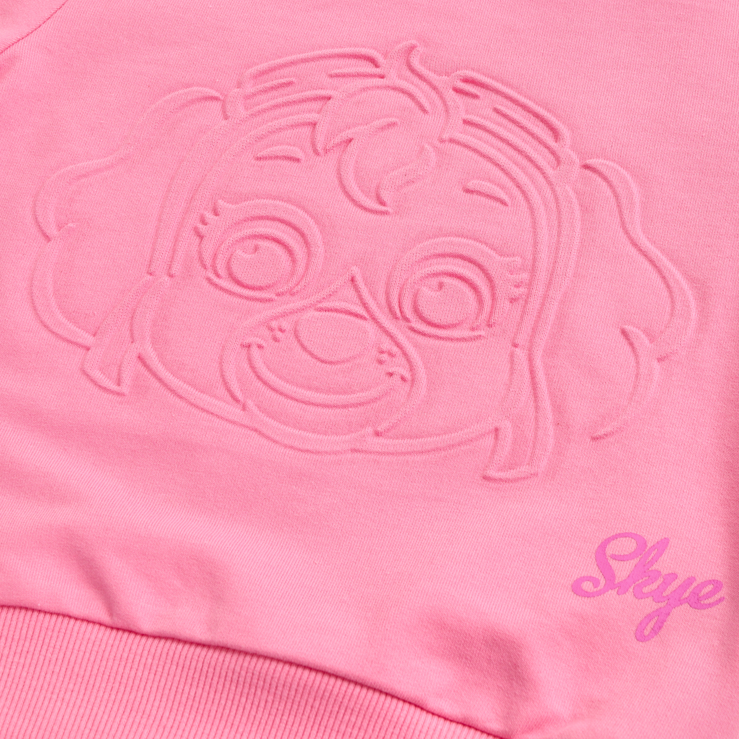 POLERON CERRADO NIÑA SKYE RELIEVE EMBOSS ROSADO PAW PATROL - 2