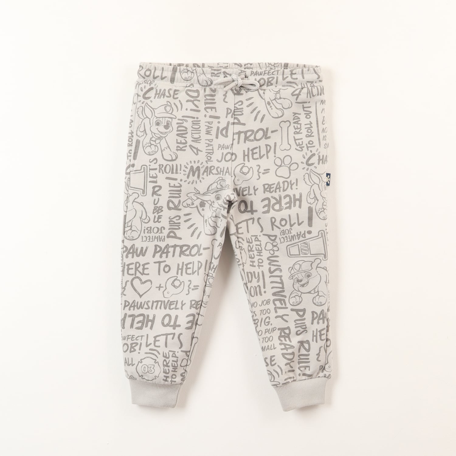 PANTALON DE BUZO NIÑO RUBBLE Y MARSHALL BEIGE PAW PATROL - 1