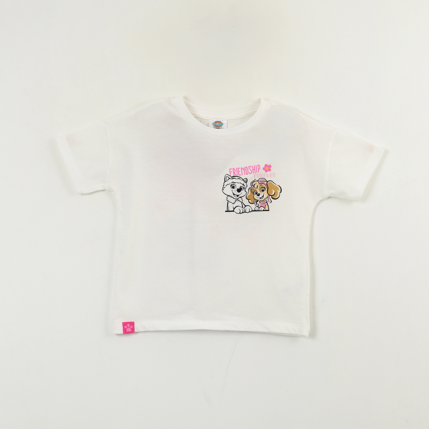POLERA MANGA CORTA NIÑA SKYE Y EVEREST BLANCO PAW PATROL - 1