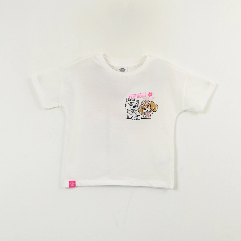 POLERA MANGA CORTA NIÑA SKYE Y EVEREST BLANCO PAW PATROL - 1