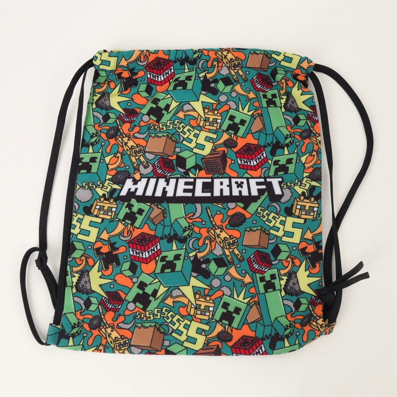 TRAJE DE BAÑO NIÑO FULL PRINT CON BOLSA VERDE MINECRAFT - 4