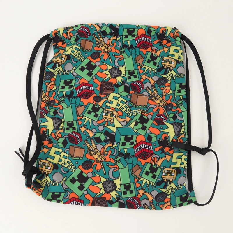 TRAJE DE BAÑO NIÑO FULL PRINT CON BOLSA VERDE MINECRAFT - 5